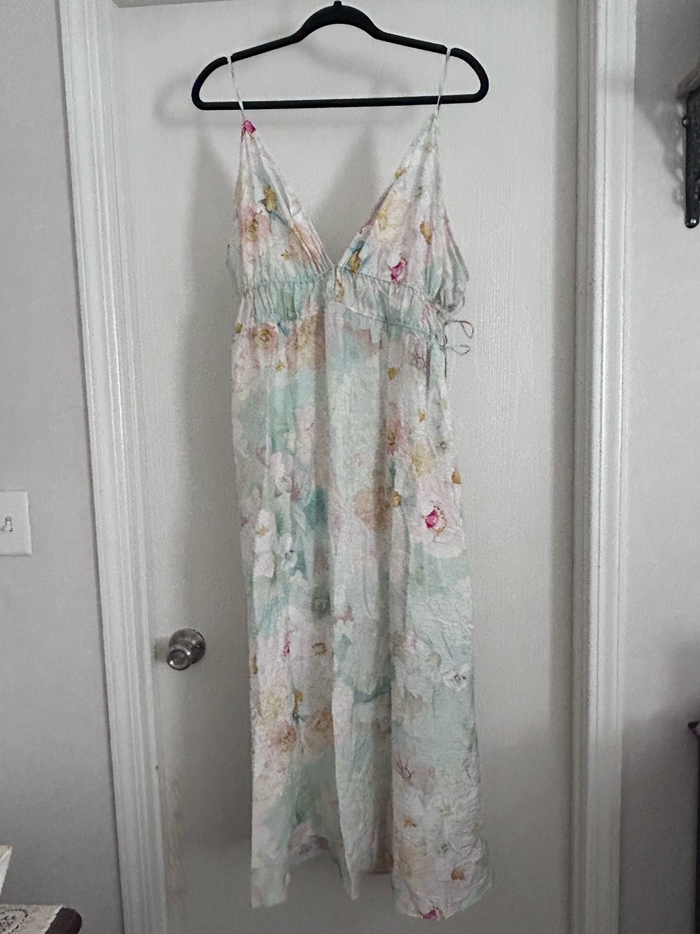 H&M | Pastel Mint Floral Maxi Dress | Size XXL